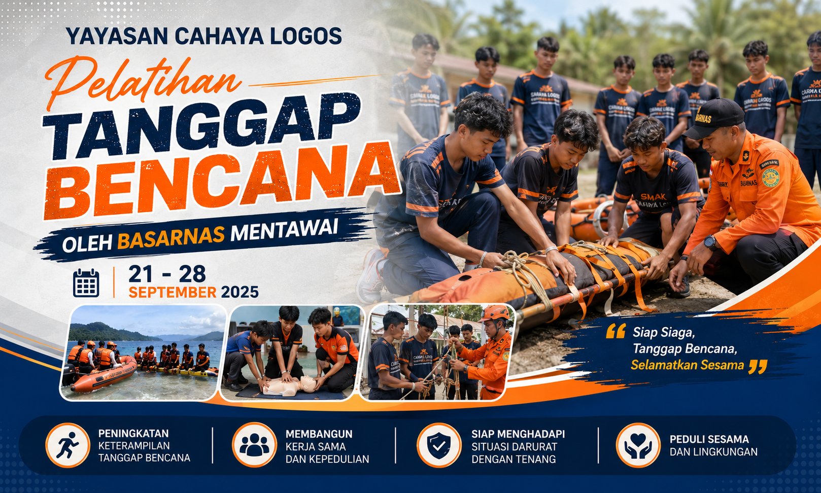 Pelatihan Tanggap Bencana oleh Basarnas Mentawai